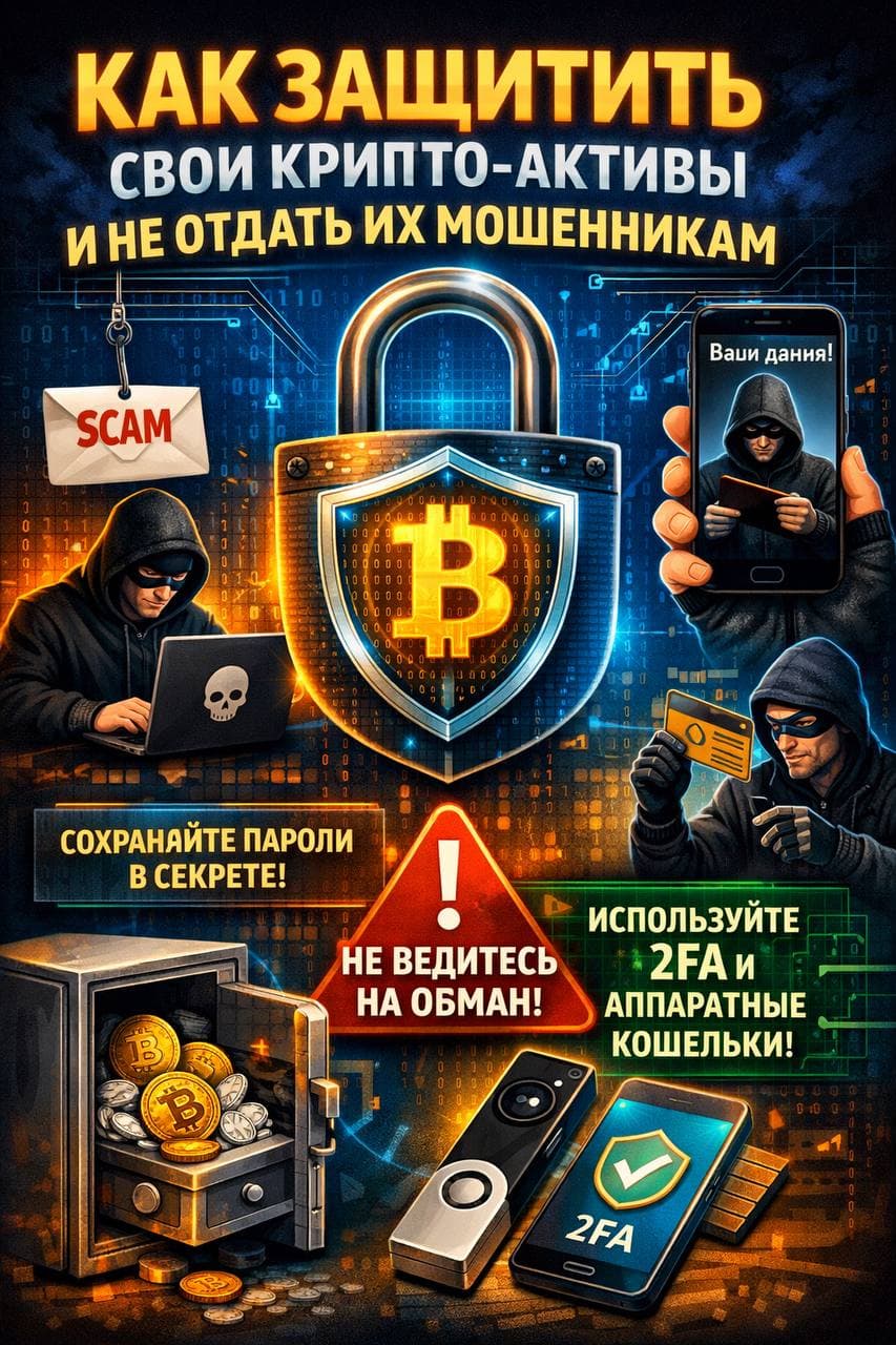 🔐 Как защитить свои крипто-активы и не отдать их мошенникам