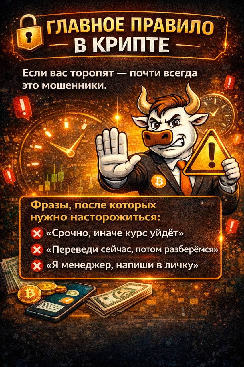🔒 Главное правило в крипте