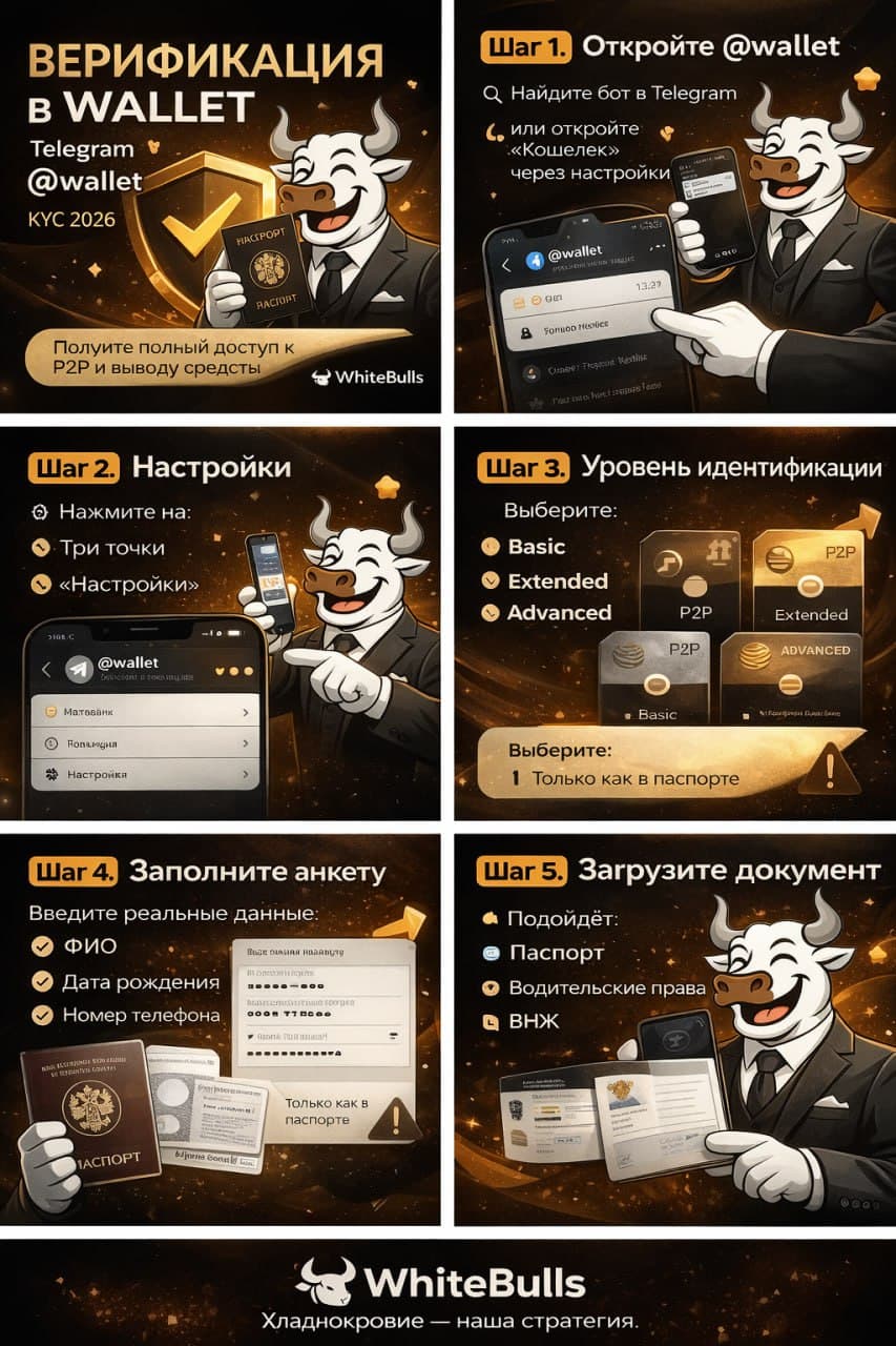 🐂 Верификация в Telegram Wallet (@wallet)
