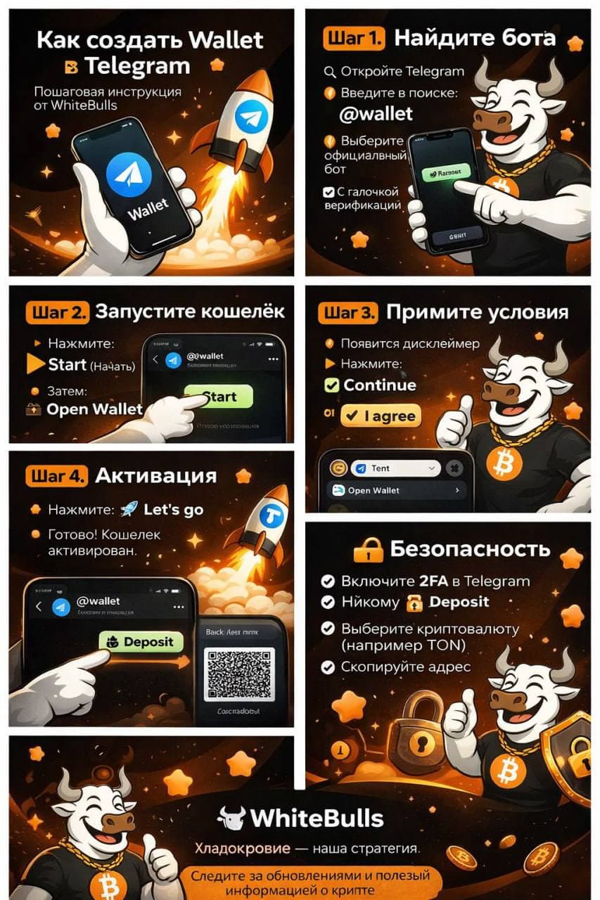 🐂КАК СОЗДАТЬ WALLET В TELEGRAM